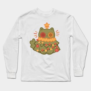 Christmas Tree Cat Long Sleeve T-Shirt